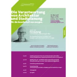 Titelbild Flyer zur Veranstaltung Stadtentwicklungsimpulse 2018: Verantwortung von Architektur